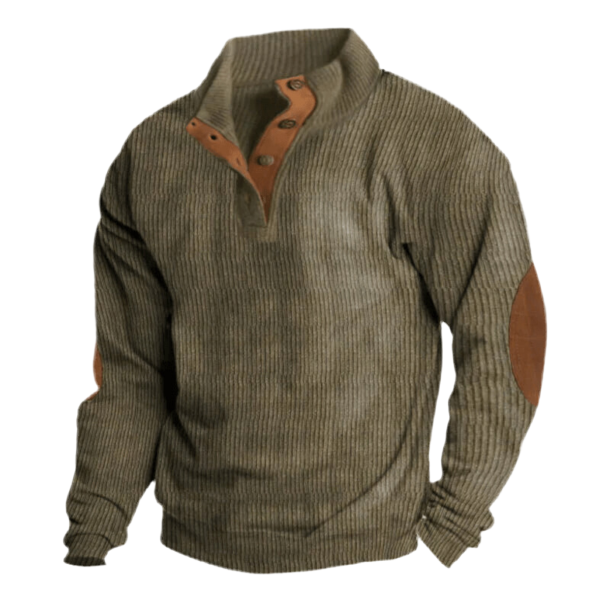 FRIEDRICH® | Gerippter Knopfpullover