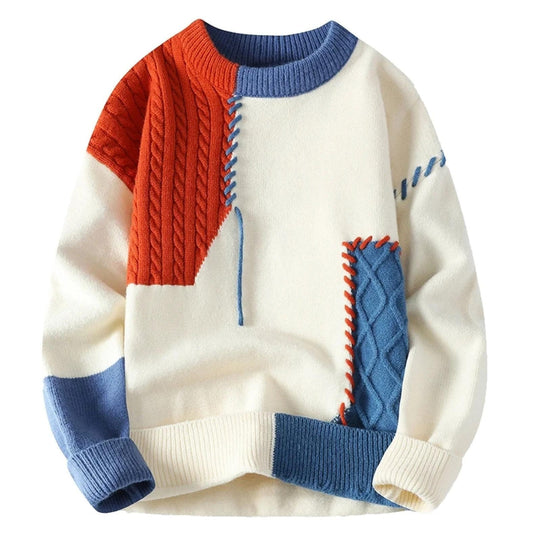 SANDRO® | Cozy Patchwork Sweater