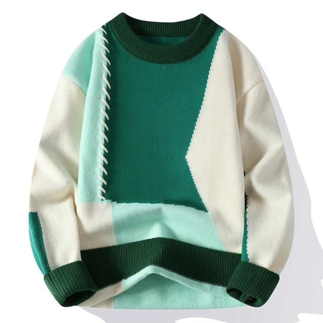 SANDRO® | Cozy Patchwork Sweater