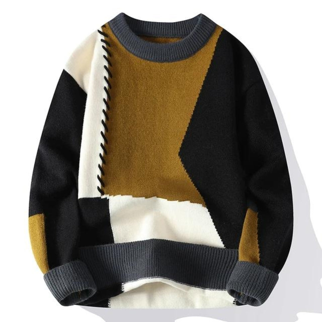 SANDRO® | Cozy Patchwork Sweater