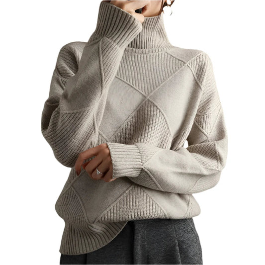 TALISA® | Argyle Turtleneck Sweater