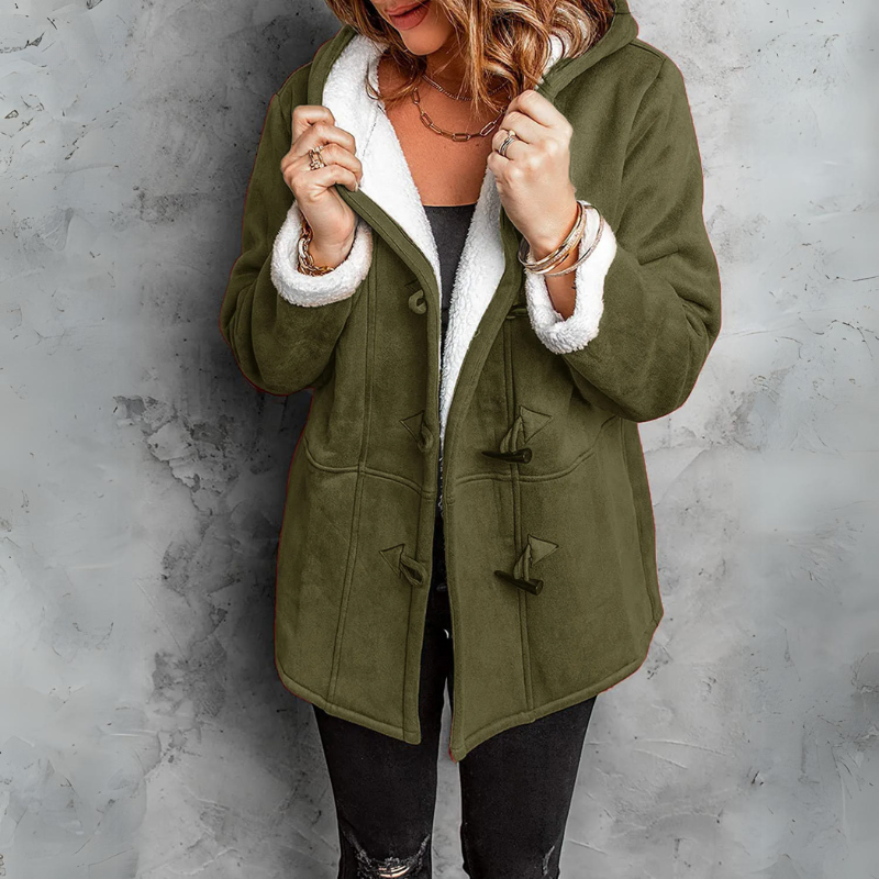 CHLO® | Plush Hooded Toggle Coat