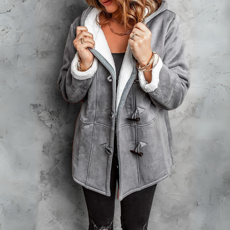 CHLO® | Plush Hooded Toggle Coat